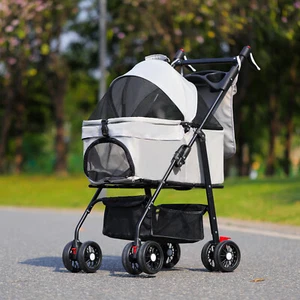 Hundewagen Hundebuggy bis 15 kg belastbar Hundebox Katzenbuggy Jogger Buggy - Bild 1 von 10