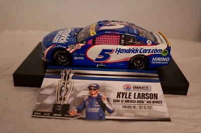 Kyle Larson #5 2021 Hendrickcars.com Charlotte Roval Win 1/24 Elite Diecast Foto 1 de 4