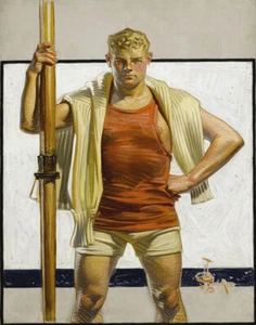 Joseph Christian Leyendecker Der Ruderer Leinwandbild 16 x 20 - Bild 1 von 4