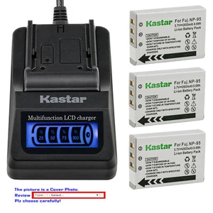 Kastar Battery LCD Quick Charger for Fuji NP-95 BC-65N & Fujifilm FinePix X100S - Picture 1 of 11