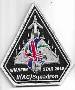 RAF PATCH 2 SQUADRON SHAHEEN STAR 2015 TYPHOON ROYAL AIR FORCE SQUADRON PATCH - Picture 1 of 1