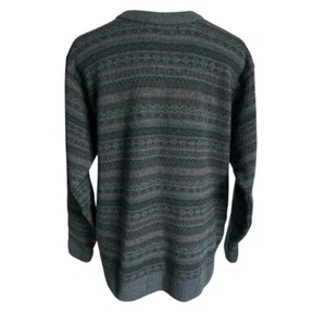 Vintage L.L.Bean Men’s Medium Regular 100% Latvia Lambs Wool Fair Aisle Sweater - Picture 1 of 6