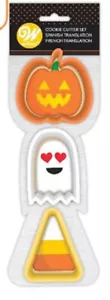 Wilton Halloween Ghost Calabaza Caramelo Maíz 3 Piezas Juego de Cortador de Galletas - Imagen 1 de 2