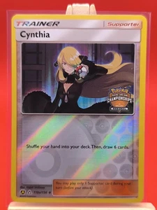 Cynthia 119A/156 Regional Championships Rare Promo Holo Pokemon Card Ultra Prism - Picture 1 of 14