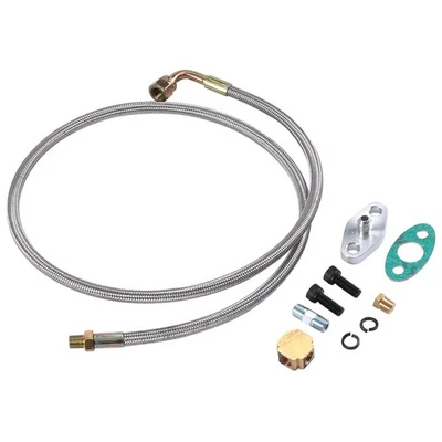 Kit de línea de alimentación de aceite turbo T3 T4 T60 T61 1/8 T70 PNT 90 grados 41" Foto 1 de 4