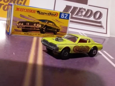 Matchbox Superfast #62 Mercury Cougar "Rat Rod" con caja de reproducción  Foto 1 de 4