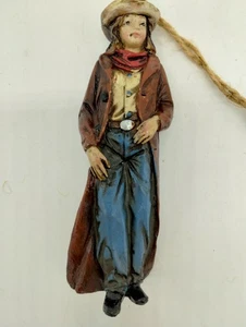 Cowgirl Resin Christmas Ornament Western Ranch Rodeo 4.5" Tall - Picture 1 of 7