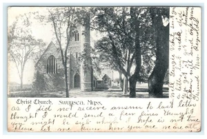 1906 Christ Church Swansea MA, Massachusetts cartolina antica - Foto 1 di 2