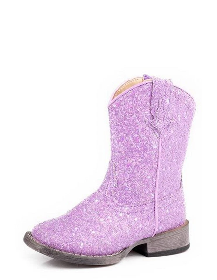Roper Western 靴子 女孩 闪耀 Galore 紫色 09-017-1903-3439 PU — 第 1/1 张图片