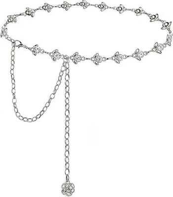 Cinturón de cadena Glamorstar para mujer estrás cristal cinturones de cintura para vestido Foto 1 de 3