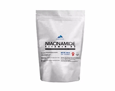 Vitamin B3 Niacinamid Pulver – 100% Reines Nicotinamid in Pharmaqualität