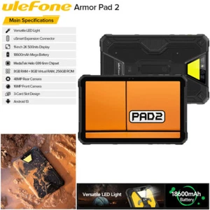 11" Ulefone Armor Pad 2 tablet robusto Android 13 telefono WIFI 6 cellulare impermeabile - Foto 1 di 20