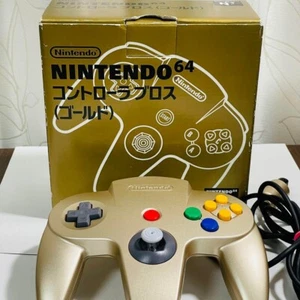 Nintendo 64 Controller Bros Gold Limited Promo Rare Japan Boxed N64 Official - Picture 1 of 14
