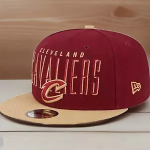 New Era Adult Cleveland Cavaliers Headline 9Fifty Adjustable Snapback Hat - Picture 1 of 6