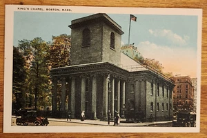 King's Chapel Boston Massachusetts Postkarte PC ca. 1910er Tichnor Bros. unbenutzt - Bild 1 von 1