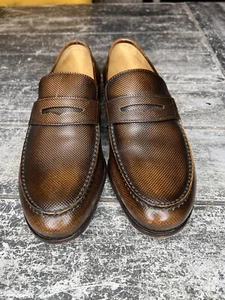 Harrys of london James Textured Calf Penny Loafers Sz 7.5 UK, 8.5 US - Picture 1 of 11