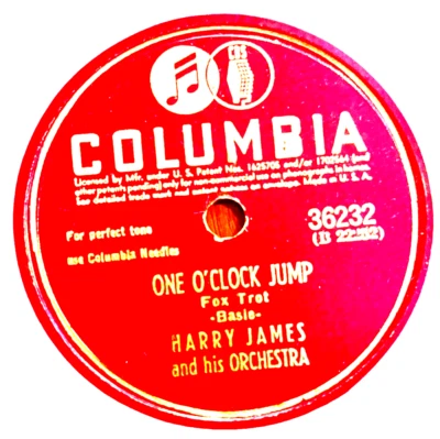 Harry James -  One O'Clock Jump / Two O'Clock Jump - Columbia Record 10" 78rpm Foto 1 de 4