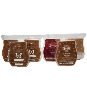 6 Packs Lot Assorted Scentsy Wax Melts Cinnamon Vanilla Satin Sheets Apple Pie - Picture 1 of 7