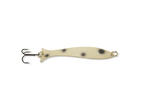 Mooselook Wobbler Junior Fishing Lure - Glow w/ Black Dots/Silver Back - 16080 - Picture 1 of 5