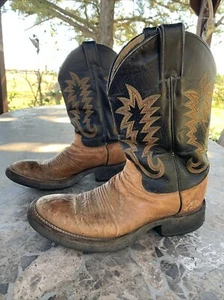 Mens Primo Distressed Justin 5016 Tekno Crepe Cowboy Boots Smooth Ostrich 7.5 D - Picture 1 of 7