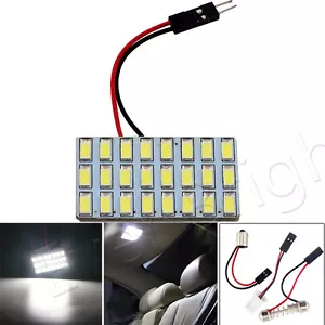 Luces de panel de lectura interior cúpula Festoon 5730 24SMD LED T10 BA9S blancas 10 piezas - Imagen 1 de 6