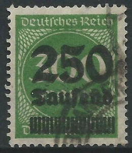 Alemania - Sobreimpresiones 1923 - 250T en 300m verde usado - SG 290 - Imagen 1 de 2