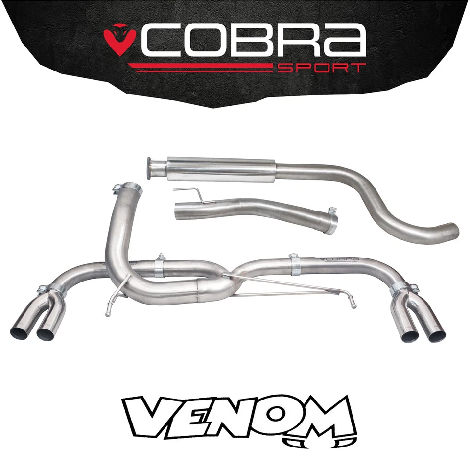 Cobra Exhaust 3" CatBack System (Venom-Very Loud) Vauxhall Astra J VXR (12>)VX28 - Image 1 of 3