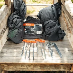 2 Ozark Trail Sun Walls for 10' x 10' Straight Leg Canopy With Spikes - Picture 1 of 4