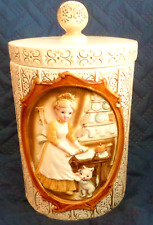 Vintage Sears Roebuck 10" Pioneer Woman 1978 Ceramic Canister Cookie Jar w/ Lid