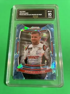 2021 Panini Prizm Carolina Blue Cracked Ice Justin Allgaier NASCAR #/25 GMA 10! - Picture 1 of 3