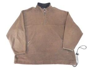 VTG Trader Bay Sweater Adult Large 1/4 Zip Pockets Sherpa Fleece Pullover Mens - Picture 1 of 9
