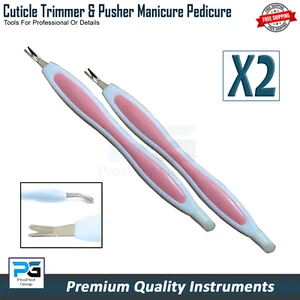 CUTICLE Pusher Trimmer, CUTICLE Cutter Remover Pedicure Manicure Nail Pack Of 2 - Picture 1 of 9