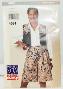 See & Sew Schnittmuster Weste & Kleid Shorts 4081 Größe B 12-14-16 - Bild 1 von 3