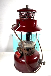 VTG AMERICAN GAS MACHINE COMPANY BURGUNDY 2471 SUN FLAME LANTERN SINGLE MANTEL - Picture 1 of 10