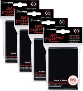 4x Ultra Pro - Deck Protector - Small Sleeves - Black - Schwarz (4x 60 Sleeves) - Bild 1 von 1