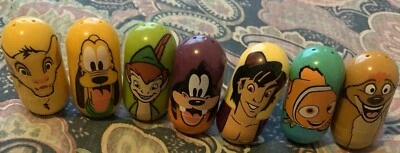 Disney Kellogg Wobbler Beans Lote de 7 Peter Pan, Nimo, Pluto, Goofy, Simba, Alad Foto 1 de 2