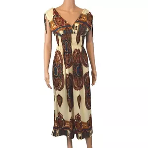 Jon & Anna Gr. Medium A-Linie Sommerkleid Krawatte gefärbt Paisley ärmellos gerissene Taille - Bild 1 von 10