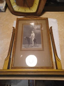 Vintage Art Deco Wooden Picture Frame Swivel Swinging Tilt Tabletop 12" x 9" - Picture 1 of 17
