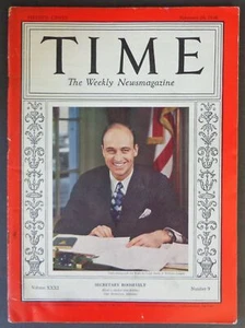 Revista Time Vol XXXI No 9 28 de febrero de 1938 Franklin Roosevelt 183493 - Imagen 1 de 5