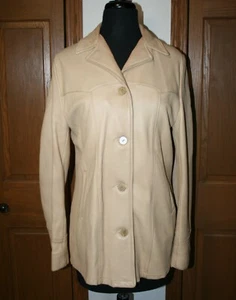 VTG Women's GENUINE DEERSKIN Coat Jacket S/M Tan MIDWESTERN SPORTS TOGS 1970s - Picture 1 of 11