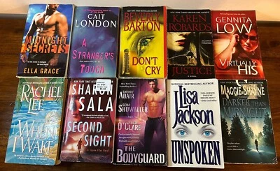 Romantic Suspense Lot Of 10 Books Romance Paperback *Free Shipping* - Image 1 of 4