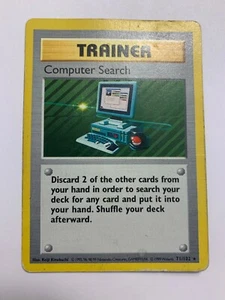 Pokemon TCG Computer Search 71/102 Rare Base Set Shadowless Unlimited HP - Picture 1 of 2