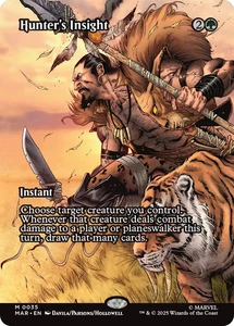 Hunter's Insight 0035 ~ **Borderless** Mythic MTG Marvel Spider-Man - Foto 1 di 1