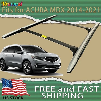Barras transversales laterales de carga para Acura MDX 2014-2021 4 PIEZAS rieles de techo para Acura MDX 2014-2021 Foto 1 de 4