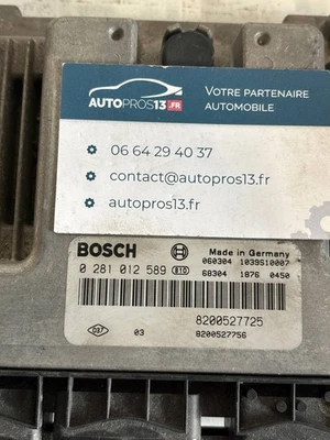 CALCULATEUR MOTEUR ECU RENAULT MEGANE SCENIC 1.9 DCI 0281012589 8200527725 - Immagine 1 di 4