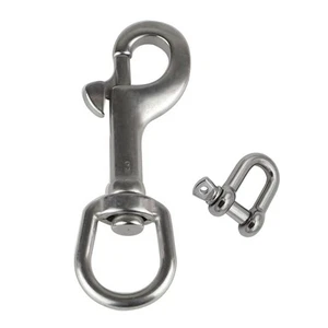Multi Purpose 316 Stainless Steel Swivel Eye Snap for Diving and Camping - Picture 1 of 11