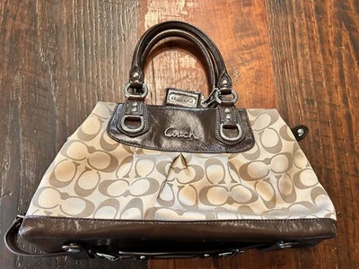 Coach Authentic Ashley Signature Sateen Satchel Hand Shoulder Bag F15443 Purse - Image 1 of 4