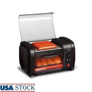 Stainless Steel Hot Dog Roller Toaster Oven W/ 5 Heated Rollers Easy Cleanup New - Picture 1 of 7