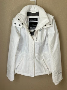 ABERCROMBIE & FITCH All Season Weather Warrior Parka Women's Size Large White - Picture 1 of 9