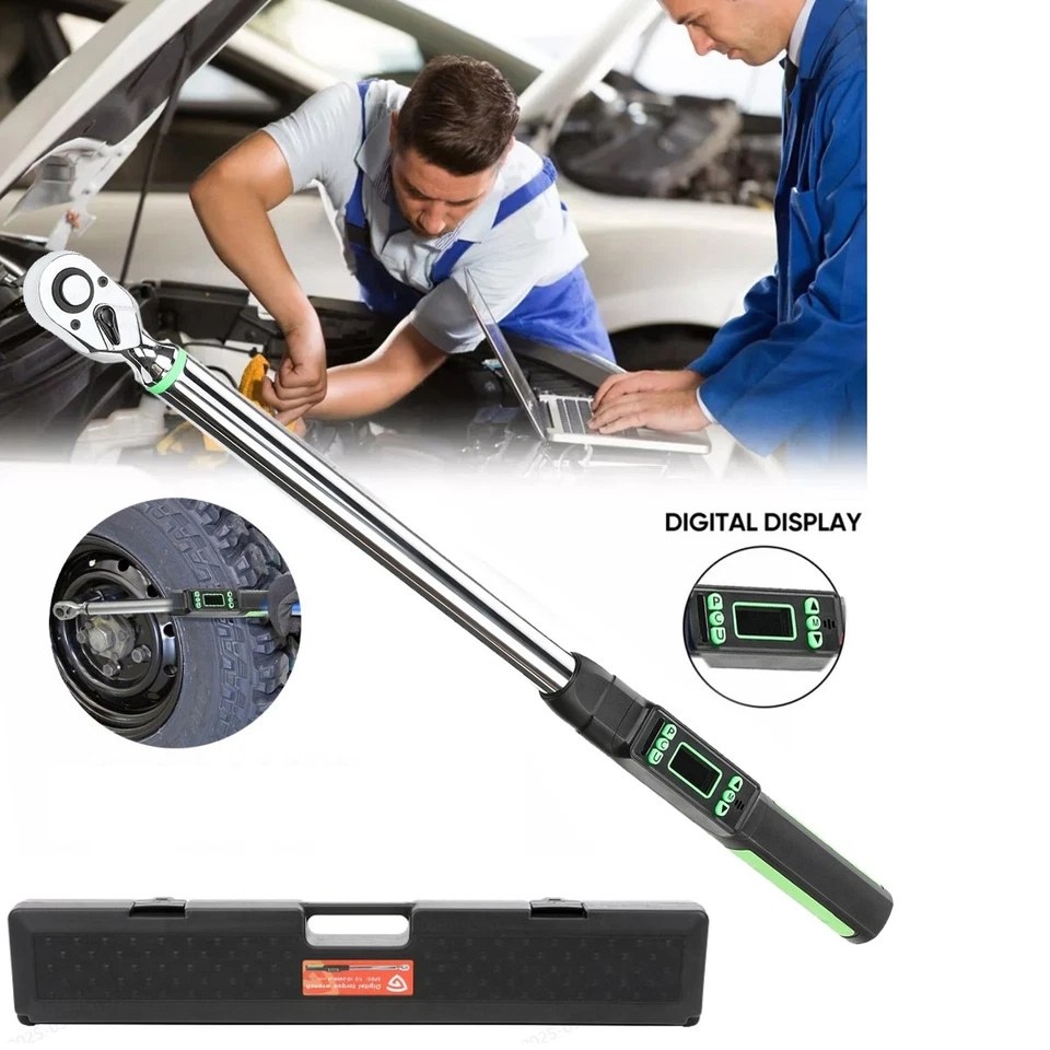 Digitaler Drehmomentschlüssel 1/2" 17-340Nm Drehmoment Prüfen Einstellen LCD KFZ - Bild 1 von 4